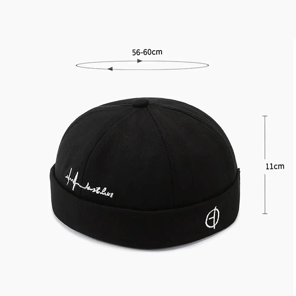 Gorra Docker de algodón con letras urbanas unisex, color liso - imagen 2