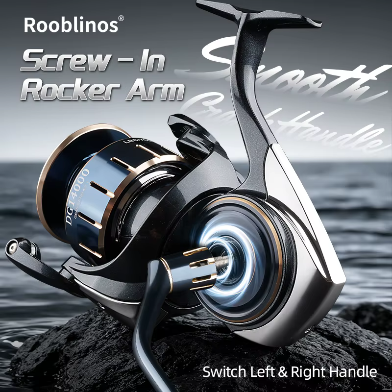 Carrete Rooblinos DG 12000-16000 7+1 Rodamientos Inox Manivella Roscada - imagen 5