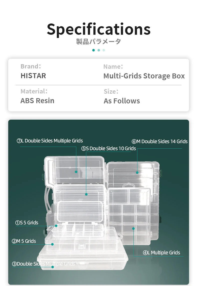 Caja abierta mostrando la capacidad total