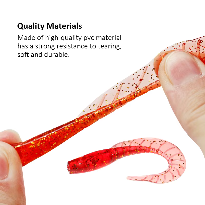 Señuelo suave gusano silicona 6cm Predator para lucio y trucha Swimbait - imagen 5