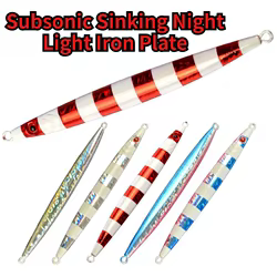 Jig Vertical Luminoso 100g con Rayas Láser para Embarcada