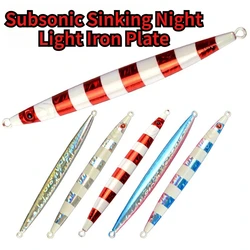 Jig Vertical Luminoso 100g con Rayas Láser para Embarcada