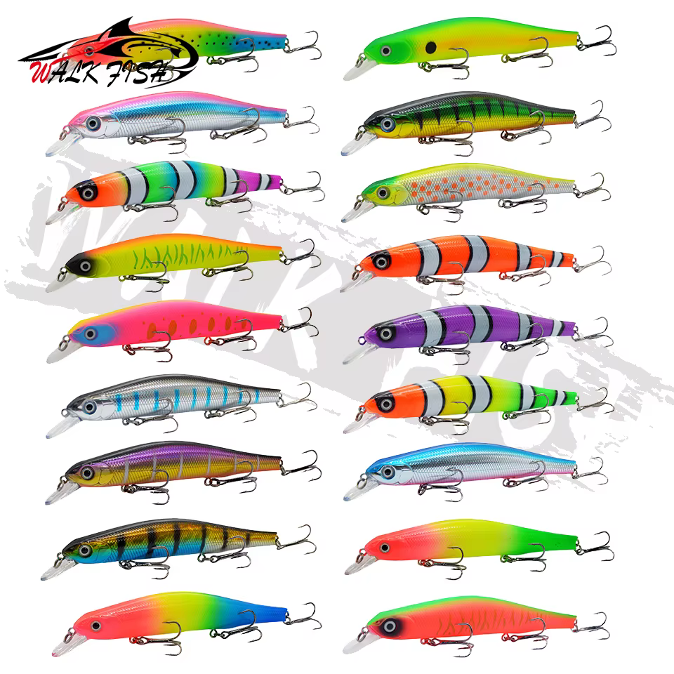 Walk Fish Jerkbait Minnow 125mm – Wobbler con gran acción 0,5-1,5m - imagen 5