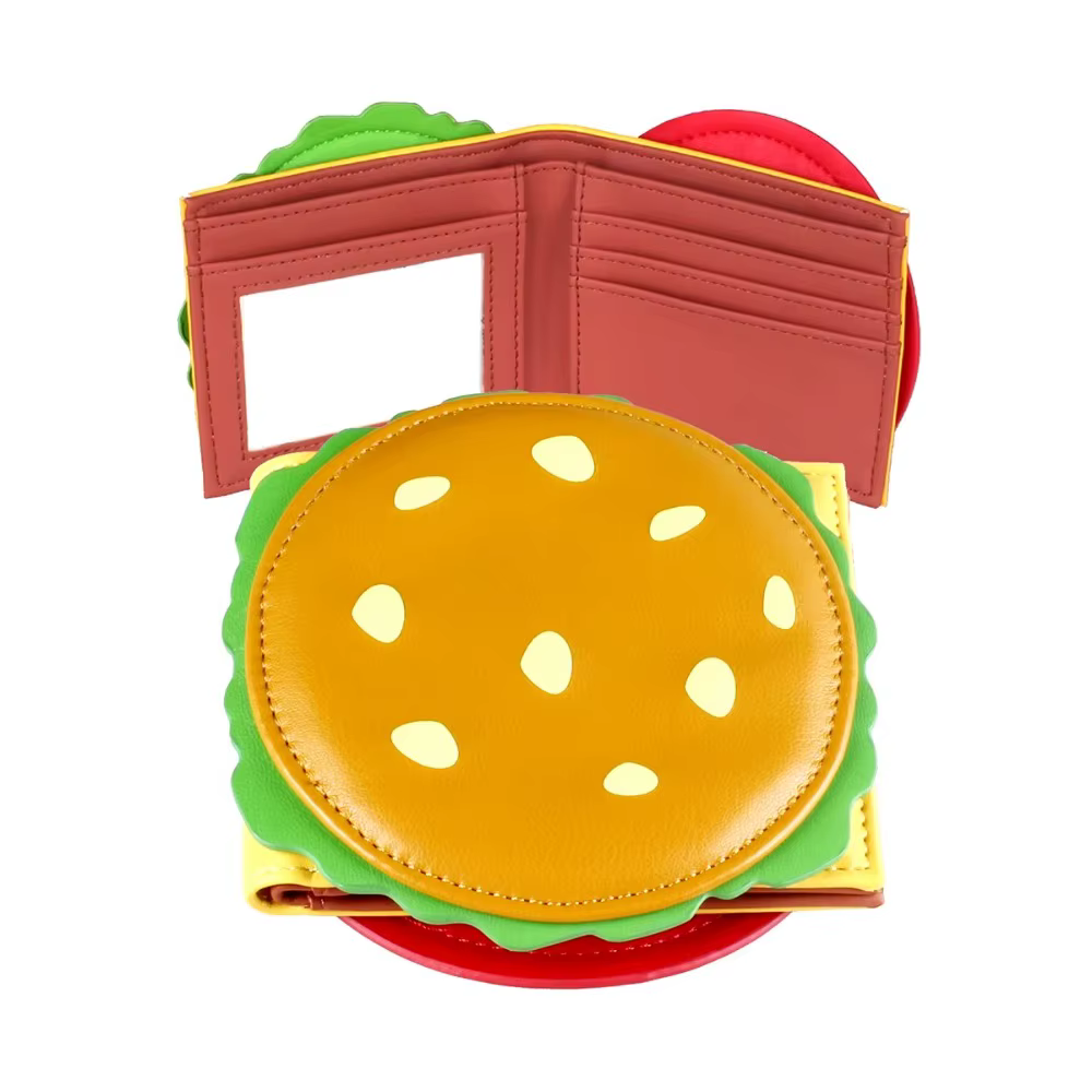 Detalle del diseño original de la cartera tipo hamburguesa