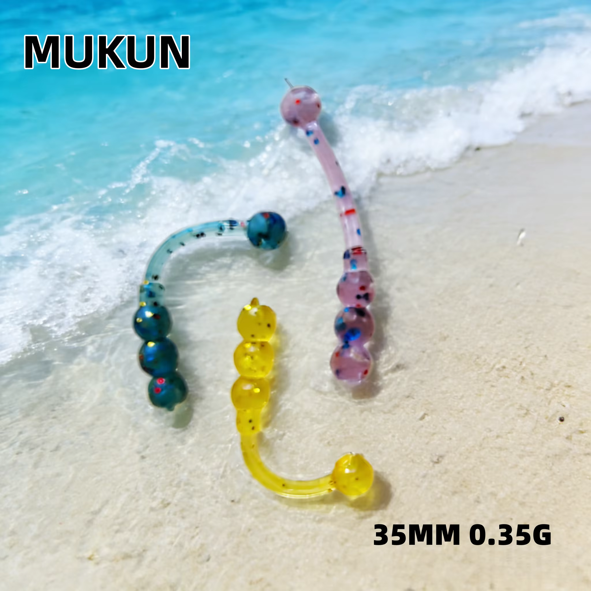 Gusanos de vinilo MUKUN – Señuelos que se hunden con acción tremor - imagen 5