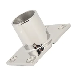 Barandilla de barco acero inoxidable 316 base rectangular en ángulo