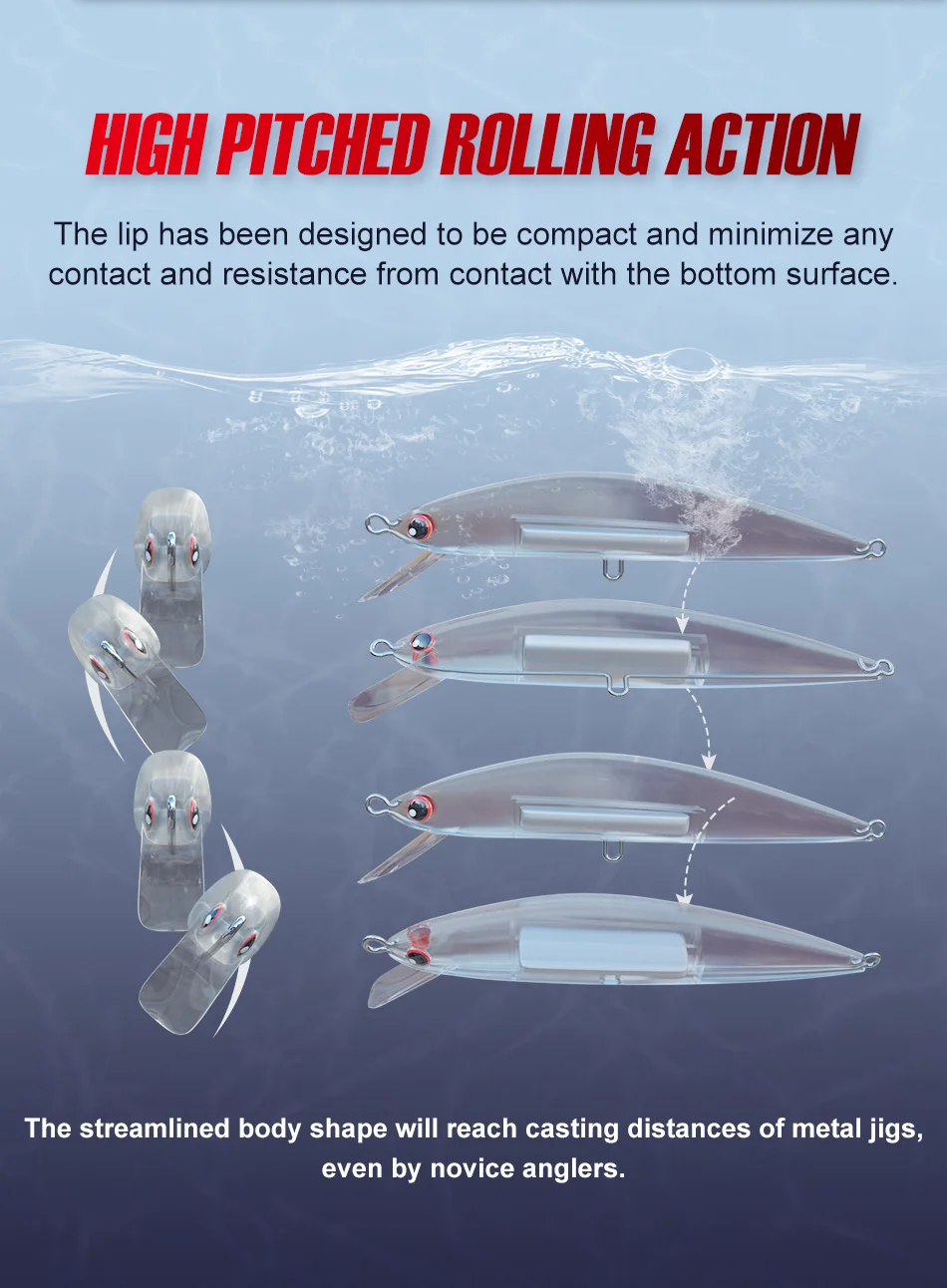 Señuelo Noeby Minnow listo para pesca