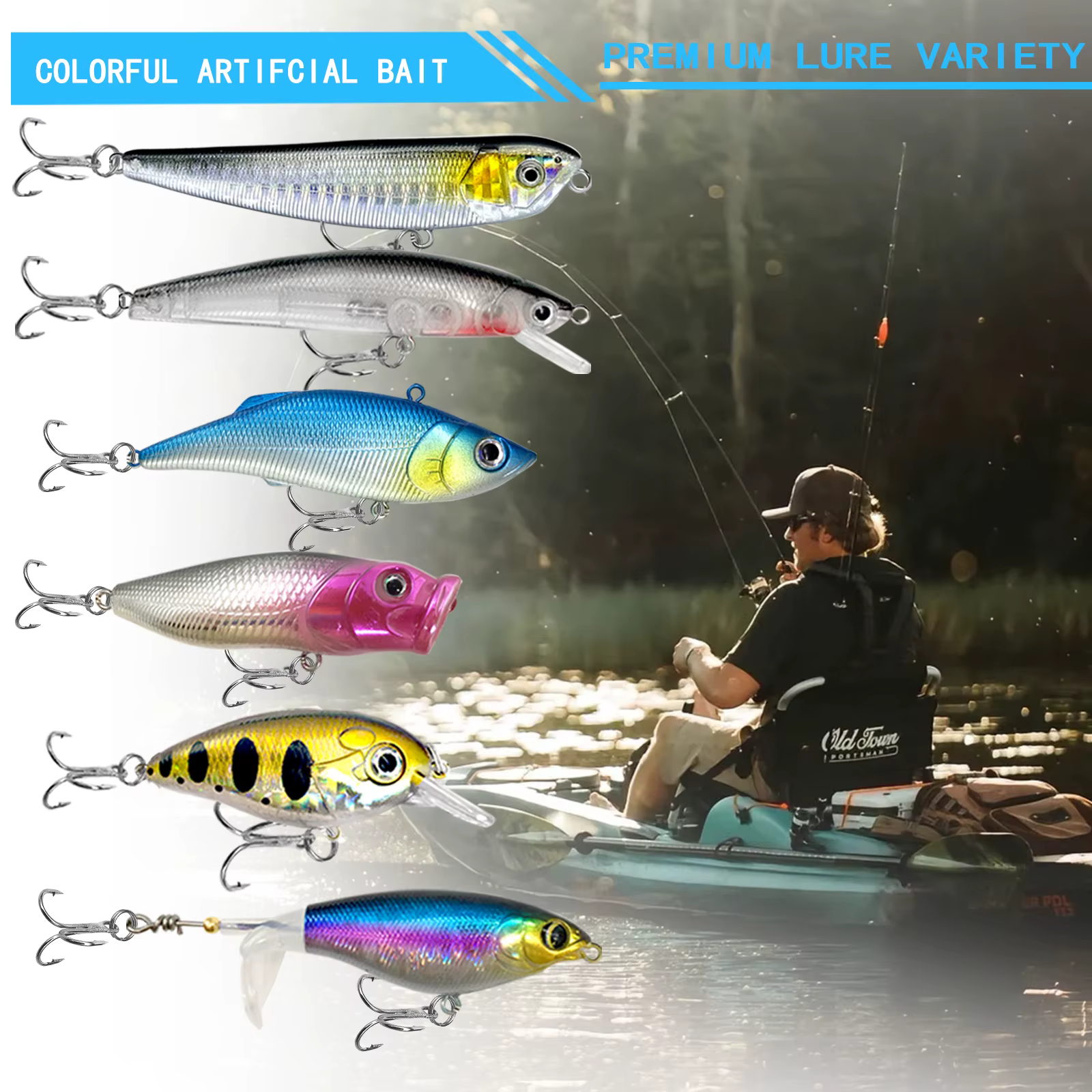 Kit de señuelos de pesca para trucha, lucio y perca - imagen 2