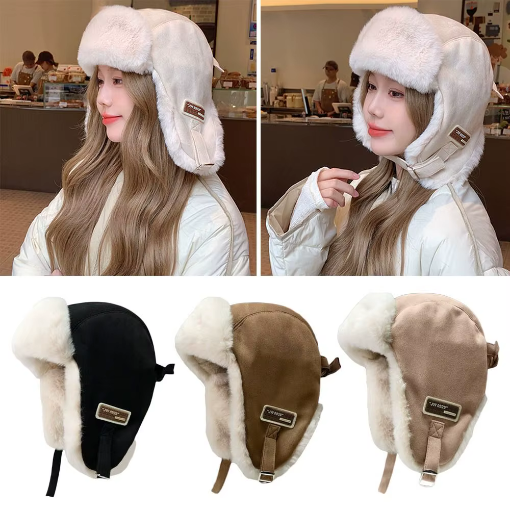 Gorro Ushanka de piel – Cortaviento cálido para pescadores de invierno - imagen 3