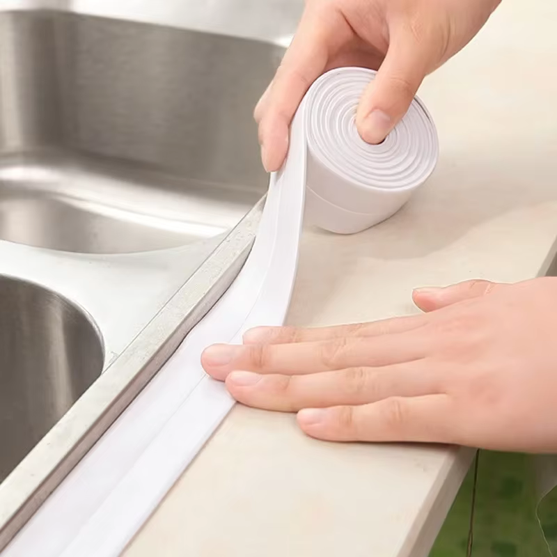 Cinta selladora de PVC impermeable antimoho para cocina y baño - imagen 5