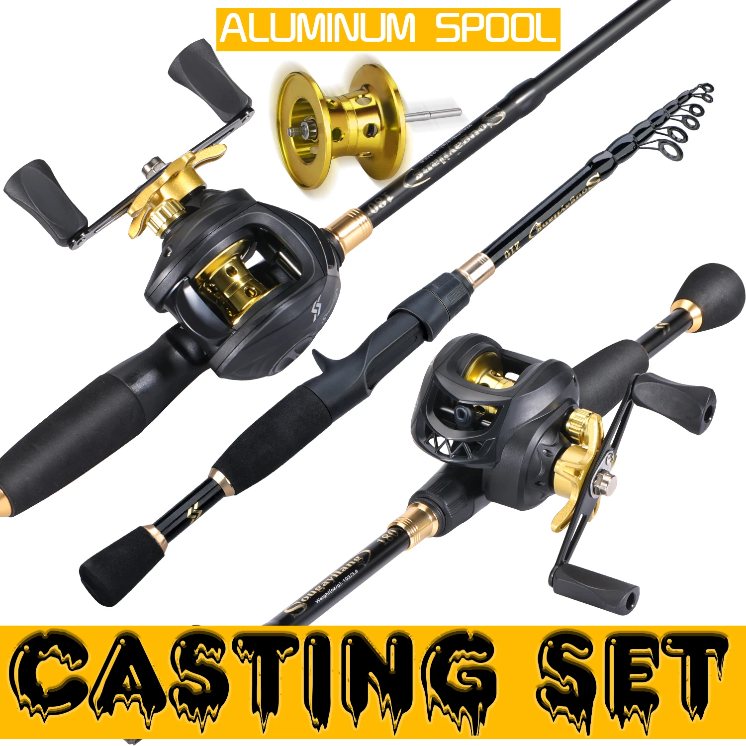 Accesorios de pesca incluidos en el combo