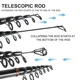 Caña telescópica spinning Billings de carbono ultraligera portátil - imagen 2