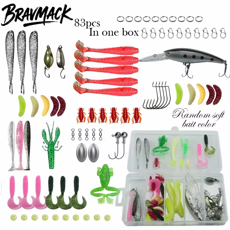 Kit Completo de Señuelos para Pesca – Mix Blandos, Minnow y Popper Agua Dulce - imagen 4