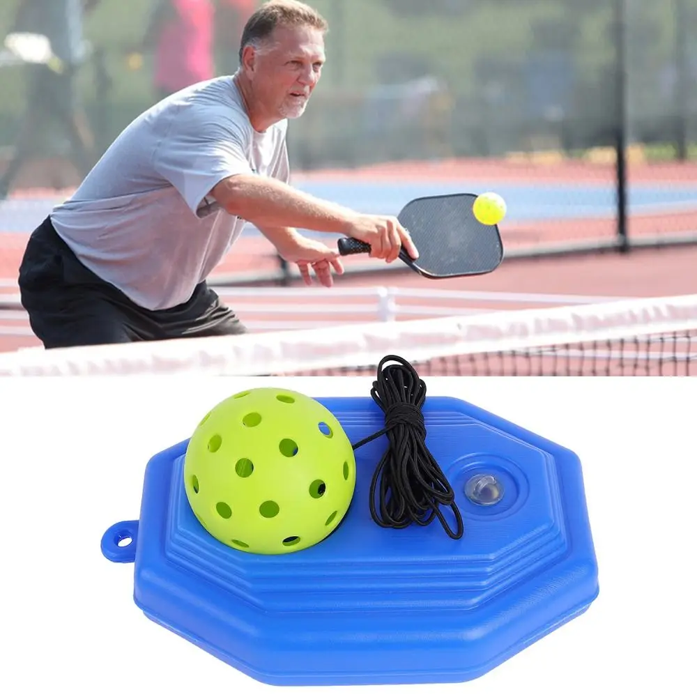 Entrenador de pickleball octogonal azul con base de rebote - imagen 5