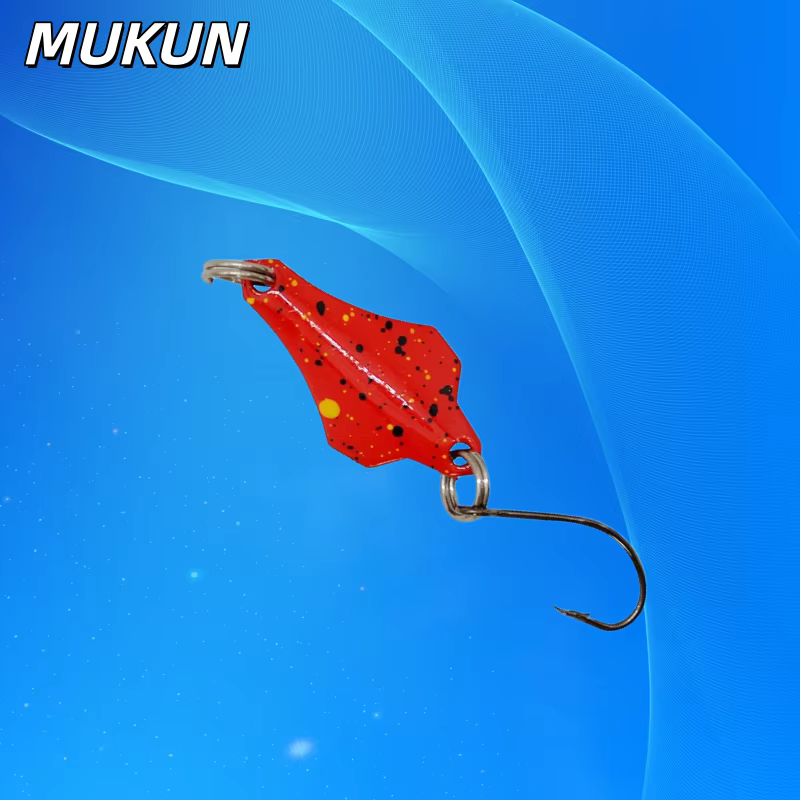 Cucharilla de pesca mini metálica con anzuelo simple para trucha - imagen 4