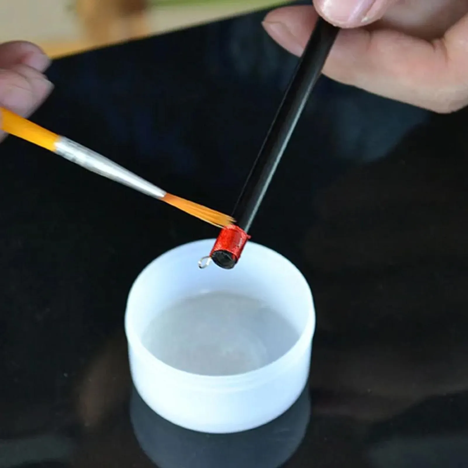 Resultado de reparación con acabado transparente