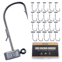 Goture Anzuelos Jig Head con soporte para señuelos – lubina y carpa