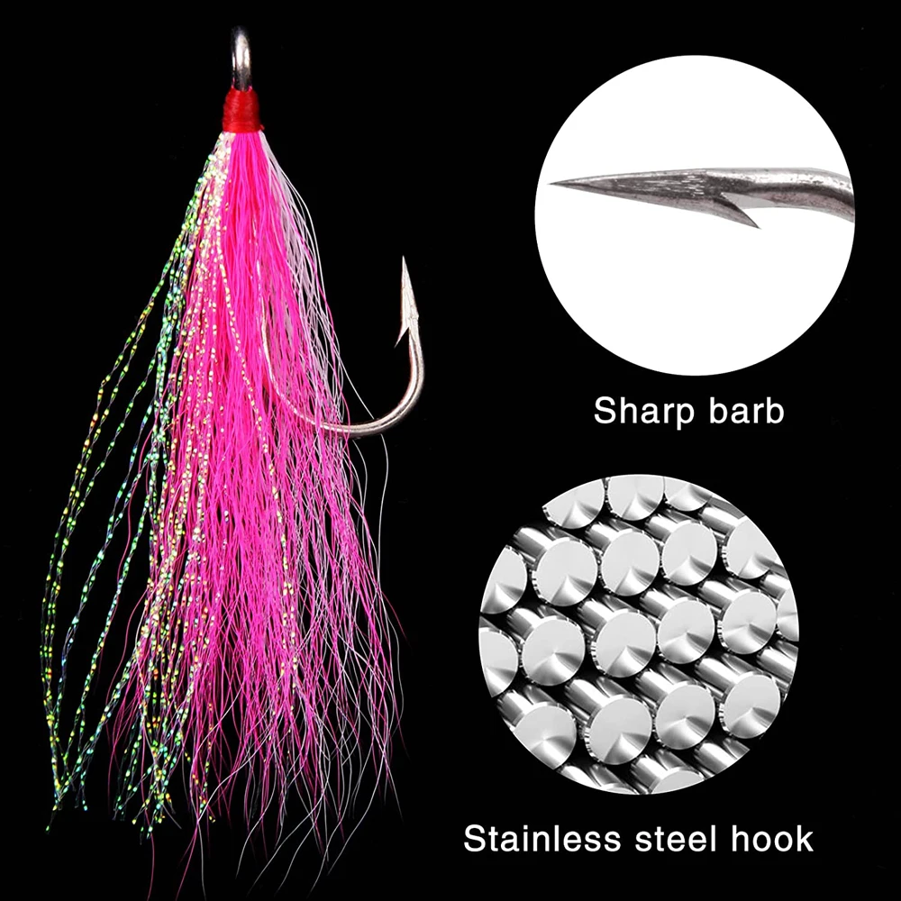 Anzuelo Bucktail acero inoxidable para bagre y lubina - agua salada - imagen 3