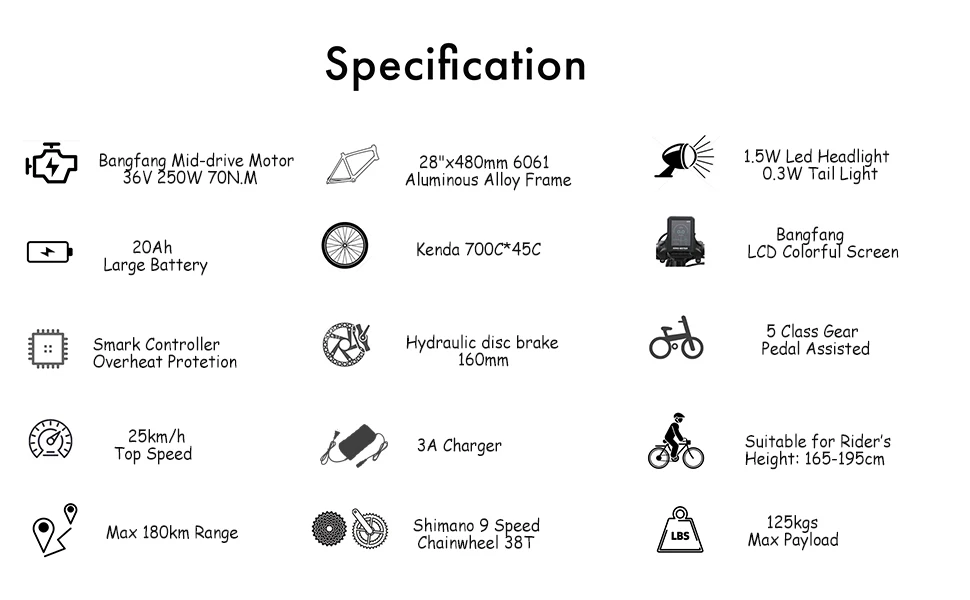 Transmisión Shimano 9 velocidades y pantalla LCD
