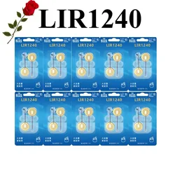 Batería litio 3.6V LIR1240 recargable con cables para pesca