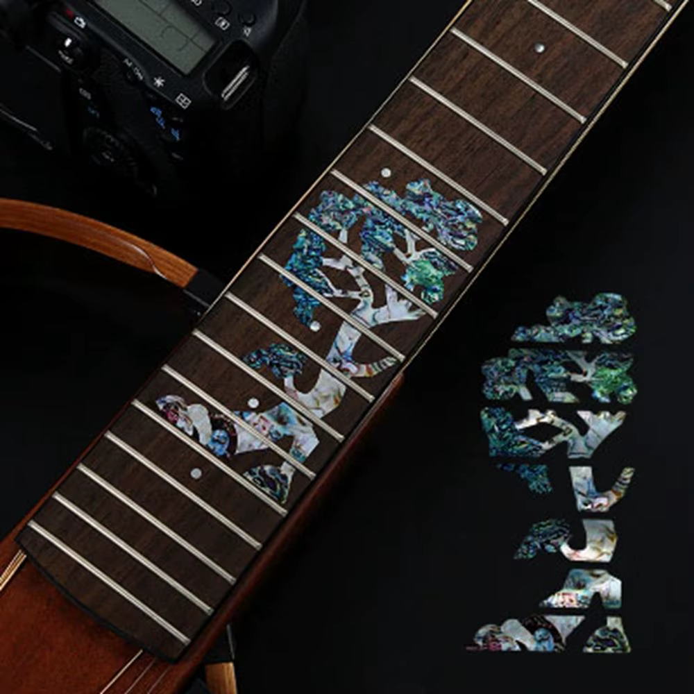 Calcomanías con incrustaciones cruzadas para diapasón de guitarra - imagen 4