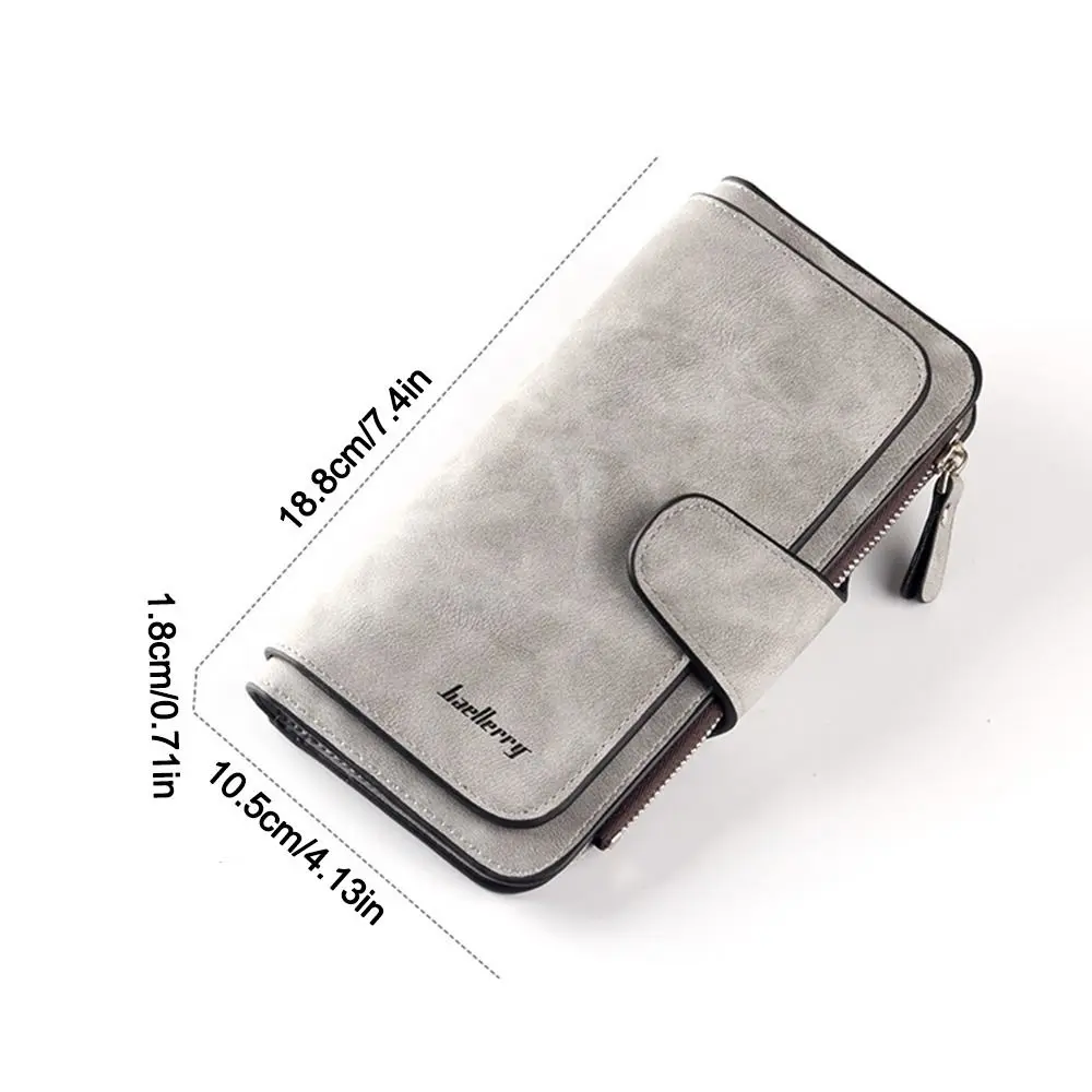 Cartera de mujer de PU con diseño de múltiples ranuras
