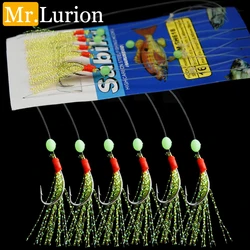 Anzuelos Sabiki brillantes Mrlurion para caballa de mar con plumas