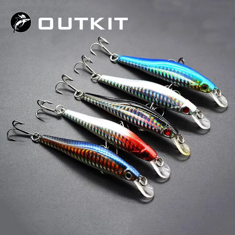 OUTKIT Crankbait Pececillo hundido 12g – 9,8 cm realista ojos 3D