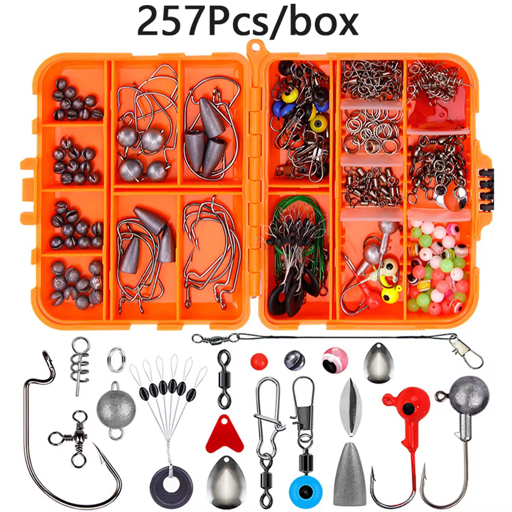 Kit de Pesca a Roca Completo con Anzuelos, Plomos y Emerillones - imagen 2