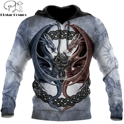 Sudadera pesca 3D PLstar Cosmos Dragon – Estampado de rosas