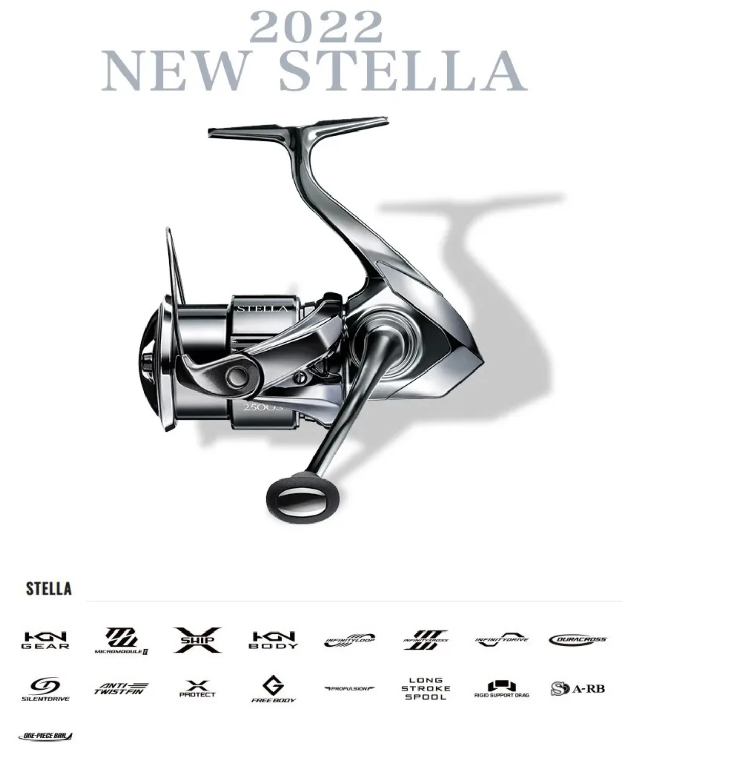 Vista lateral del carrete SHIMANO STELLA 2022