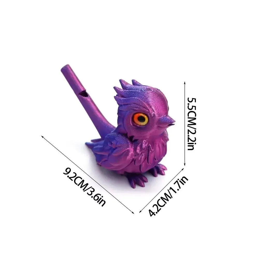 Silbato de pájaro en 3D con degradado