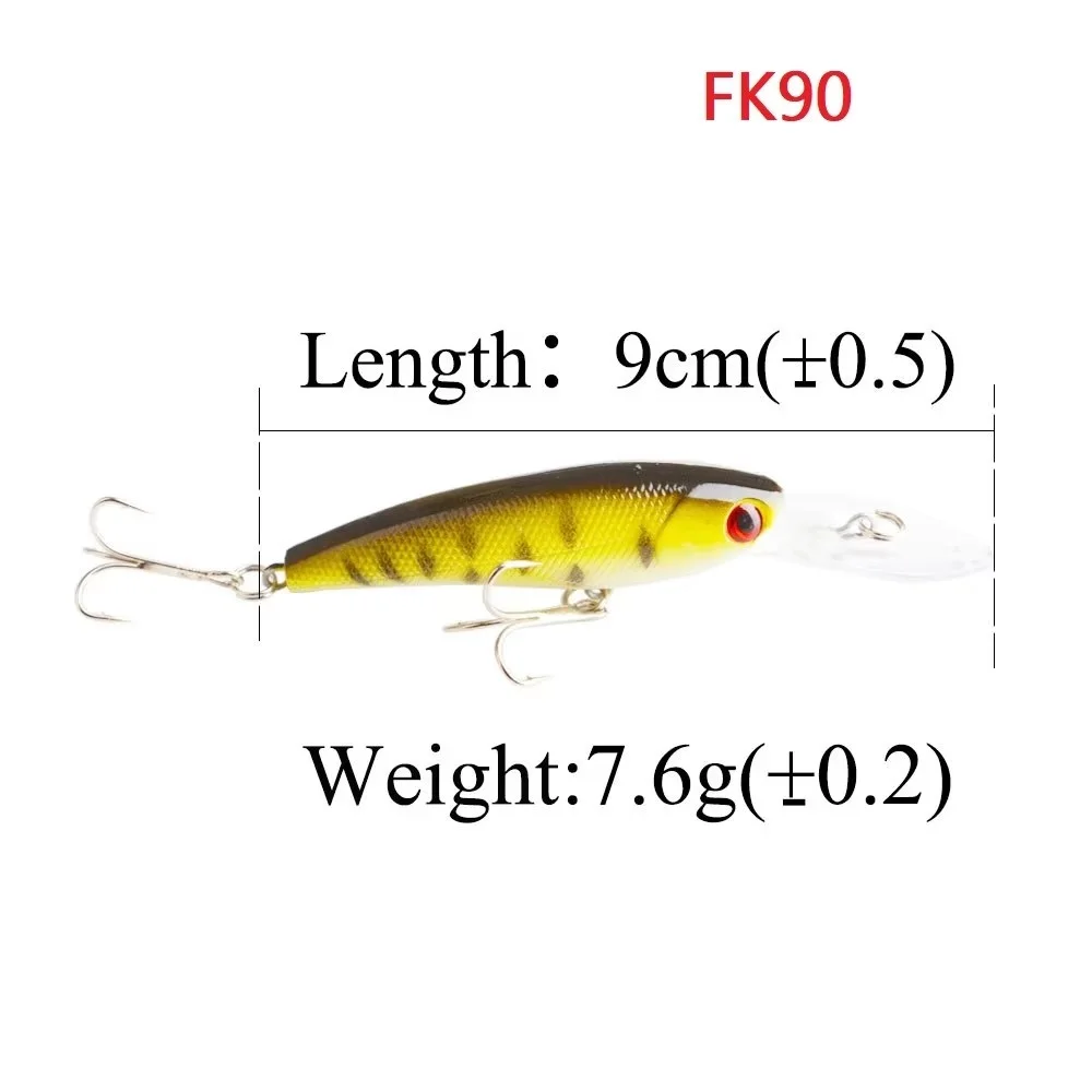 NGB Wobbler para lubina con anzuelo triple y ojos realistas - imagen 3
