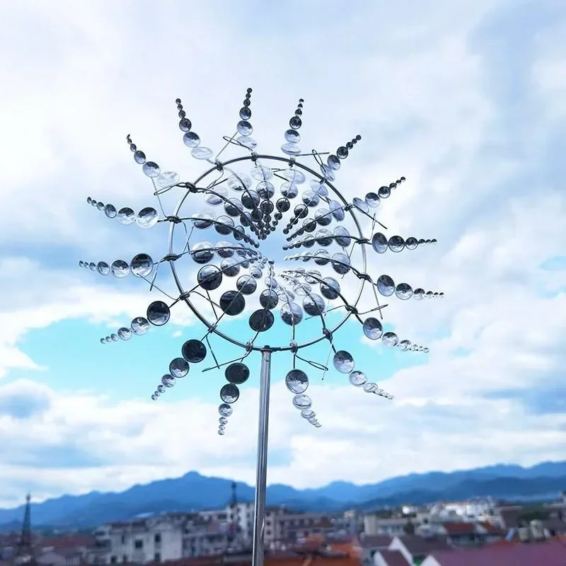 Molinete Giratorio Decorativo – Escultura Náutica para Jardín - imagen 3
