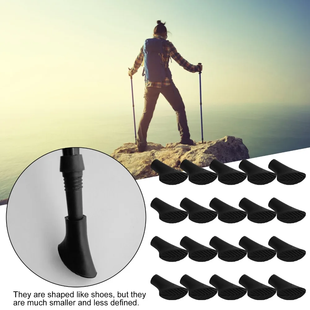 Puntas de repuesto PVC negro para bastones de trekking 11 mm