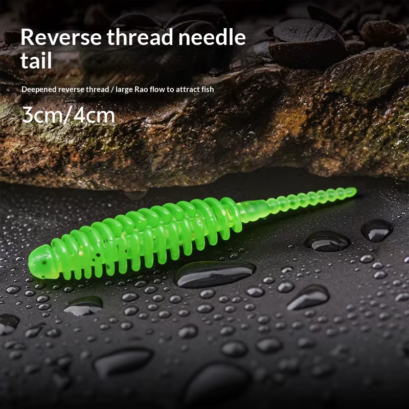 Cebo TPR Ribbed KUKUN 35mm para Pesca de Hielo – Vinilo para Lucio y Trucha - imagen 2
