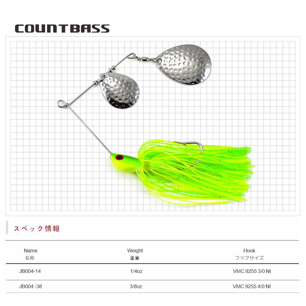 Spinnerbait Countbass con gancho VMC – Faldón de silicona - imagen 3