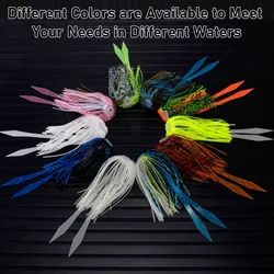 Faldas de silicona con cola para spinnerbait – repuesto 88 hebras