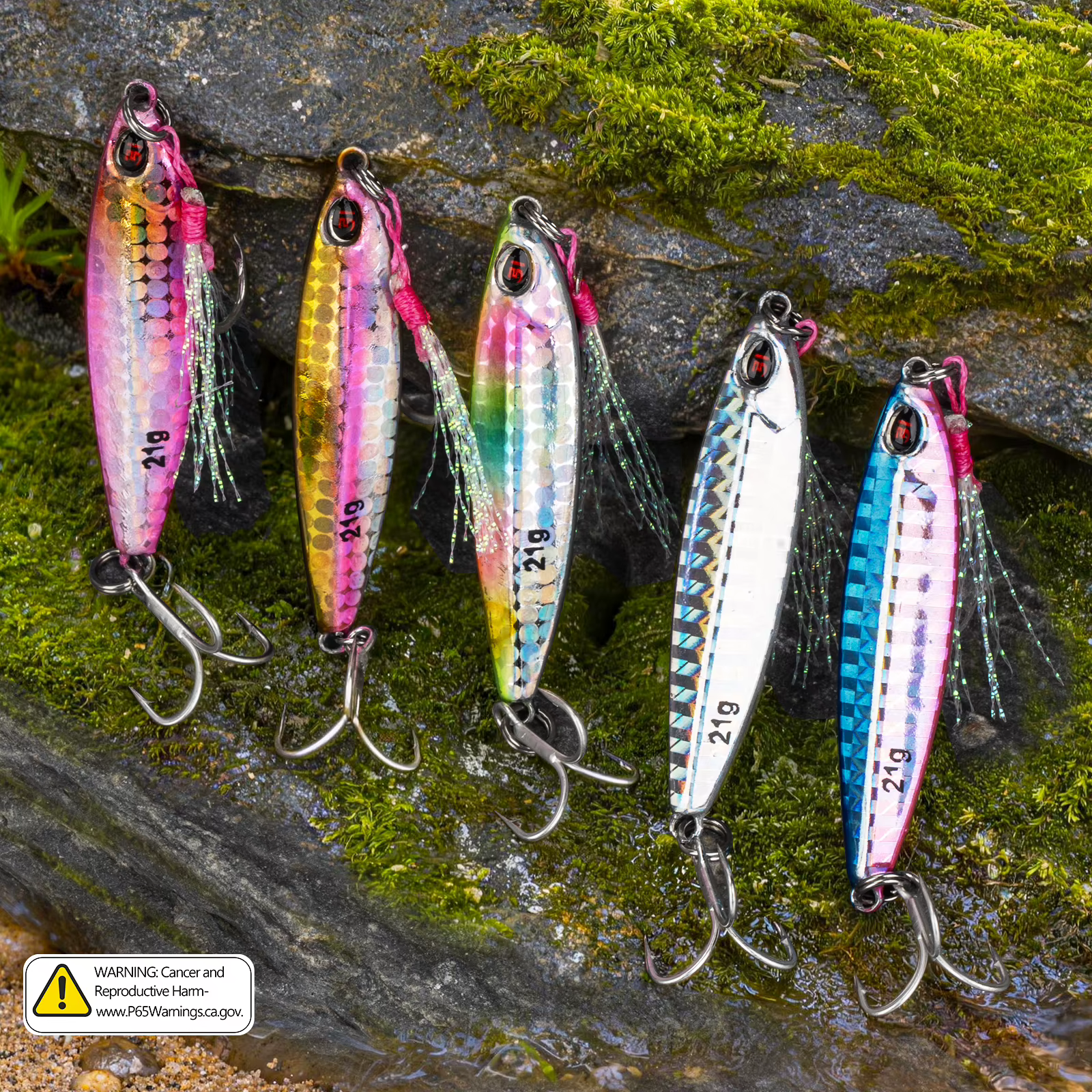Señuelo jigging lento metálico spinner con anzuelo y ojos 3D para mar - imagen 5