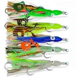 Anzuelos Jigging luminosos para pulpo, jigging lento, agua salada