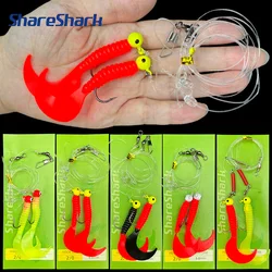 ShareShark señuelos pre-atados playa con cabeza plomada y vinilo