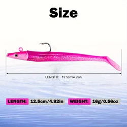 Señuelo blando jig anguila hundible Goture – Ojos 3D cola T