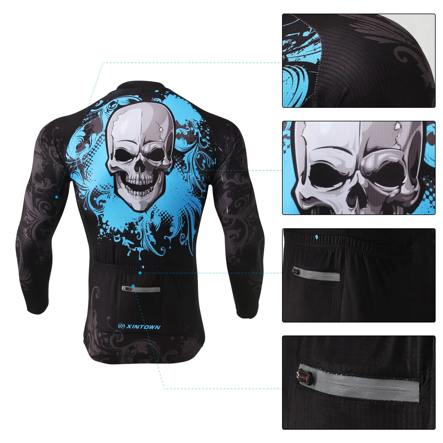 Jersey ciclismo manga larga protección solar secado rápido hombre - imagen 5