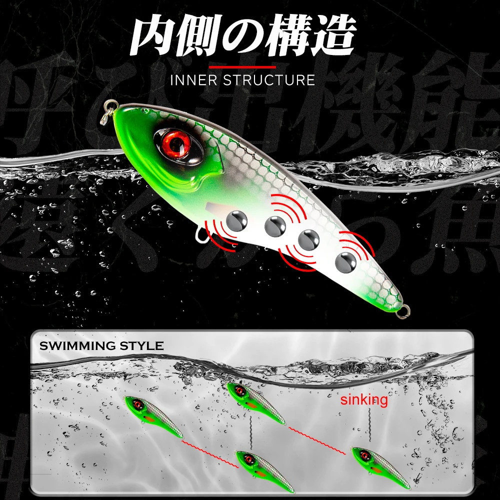 Hunthouse Musky Buster Jerkbait – hundimiento lento, sonido fuerte