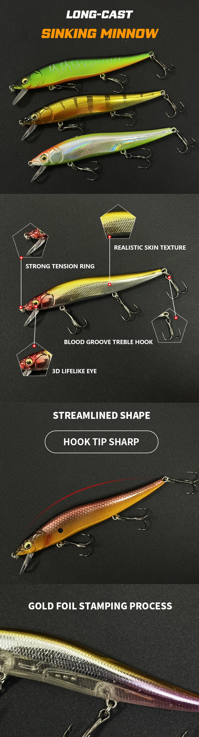 Detalle de los ojos 3D y la textura del cuerpo