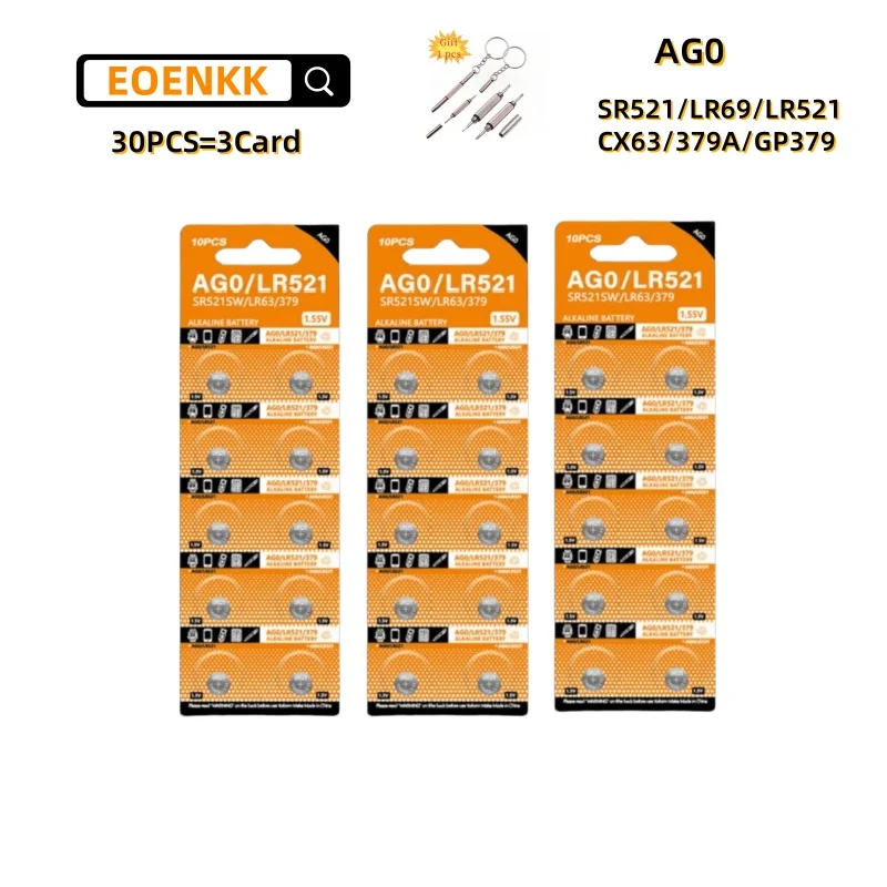 Detalle de pilas de botón