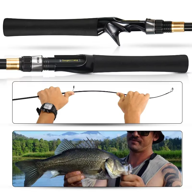 Sougayilang Caña Pesca Telescópica Ultraligera Fibra de Carbono - imagen 2
