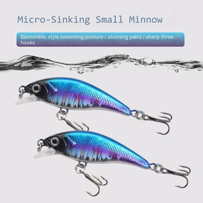 Jerkbait hundimiento 5cm – Señuelo duro negro para spinning