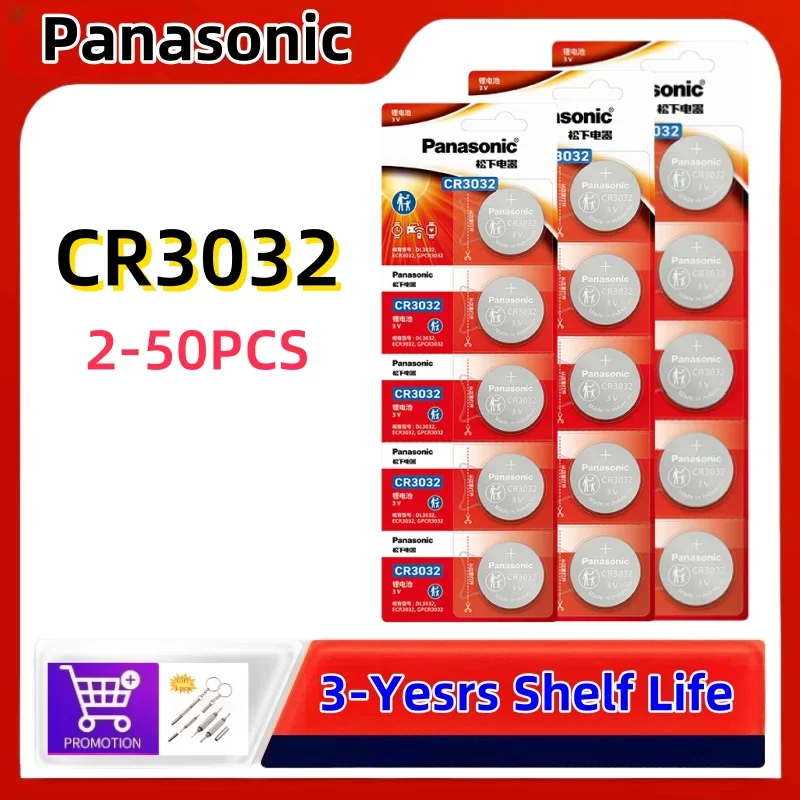 Batería Panasonic CR3032 vista frontal