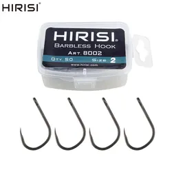 Hirisi 8002 Anzuelos sin púas – Acero alto carbono y revestimiento PTFE